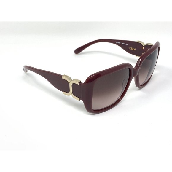Chloe Sunglasses Square Burgundy CL 2239 C03 Size 58 [] 17-140 Oversized Sunglas main image 11